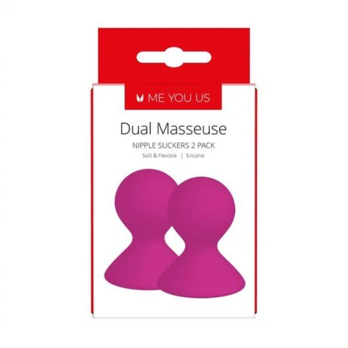 Me You Us Dual Masseuse Silicone Nipple Suckers 2 Pack Paars - Afbeelding 3