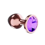 Metalen Buttplug - Diamond Collection - Amethyst Shine S Rose Gold