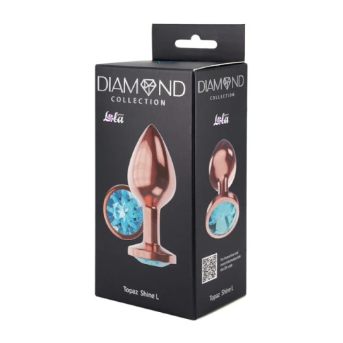 Metalen Buttplug - Diamond Collection - Topaz Shine L Rose Gold - Afbeelding 2