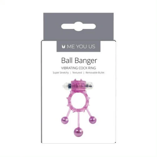 Me You Us Ball Banger Cock Ring Paars - Afbeelding 3