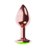 Metalen Buttplug - Diamond Collection - Emerald Shine S Rose Gold - Afbeelding 5