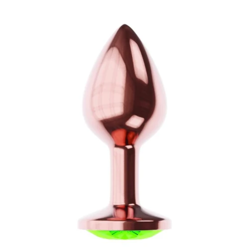 Metalen Buttplug - Diamond Collection - Emerald Shine S Rose Gold - Afbeelding 5