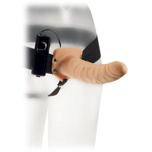 Me You Us The Extender Plus Vibrating Hollow Strap On Huidskleur