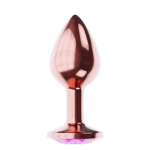 Metalen Buttplug - Diamond Collection - Quartz Shine L Rose Gold - Afbeelding 5