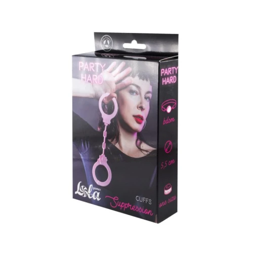 Silicone handcuffs Party Hard Suppression Roze - Afbeelding 5