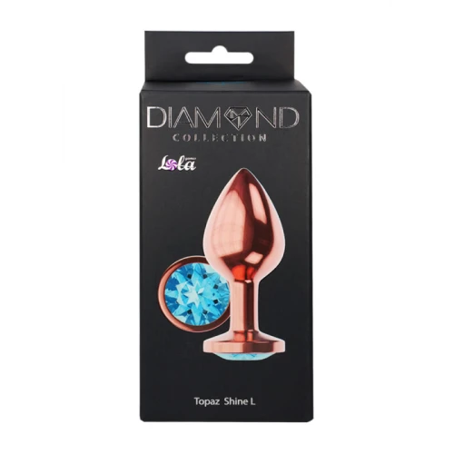 Metalen Buttplug - Diamond Collection - Topaz Shine L Rose Gold - Afbeelding 3