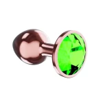 Metalen Buttplug - Diamond Collection - Emerald Shine S Rose Gold