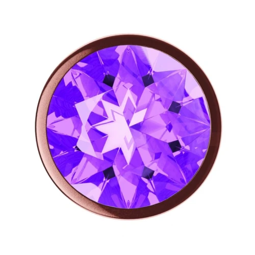 Metalen Buttplug - Diamond Collection - Amethyst Shine S Rose Gold - Afbeelding 6
