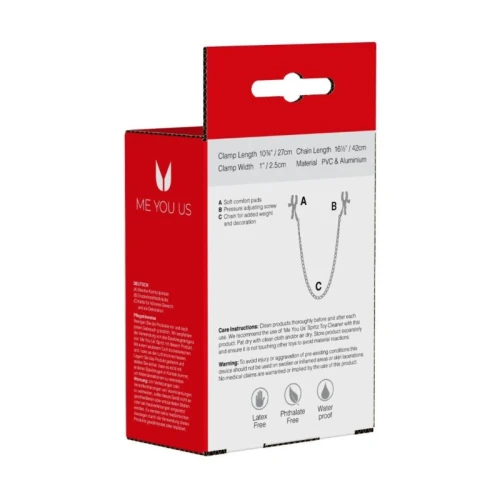 Me You Us Squeeze N Please Nipple Chain Zilver - Afbeelding 5