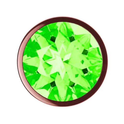 Metalen Buttplug - Diamond Collection - Emerald Shine S Rose Gold - Afbeelding 6