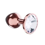 Metalen Buttplug - Diamond Collection - Moonstone Shine L Rose Gold