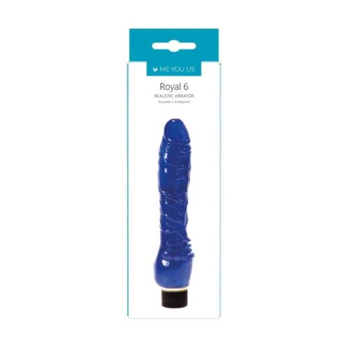 Me You Us Royal 6 Realistic Vibrator Blauw 6in - Afbeelding 3
