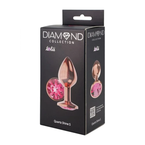 Metalen Buttplug - Diamond Collection - Quartz Shine S Rose Gold - Afbeelding 2