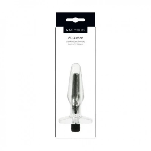 Me You Us Aquavee Vibrating Butt Plug Transparant - Afbeelding 2