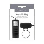 Me You Us Aqua Silks Cock Ring Zwart - Afbeelding 3