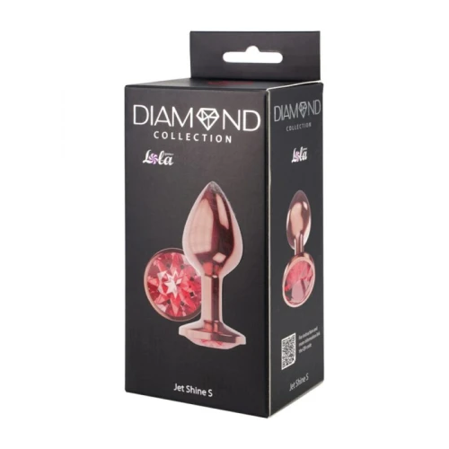 Metalen Buttplug - Diamond Collection - Ruby Shine S Rose Gold - Afbeelding 2