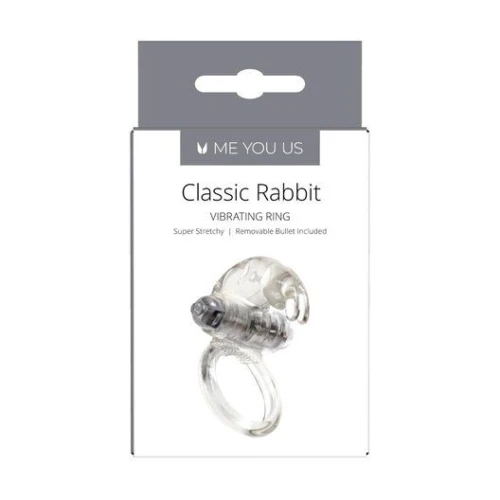 Me You Us Classic Rabbit Cock Ring Transparant - Afbeelding 2