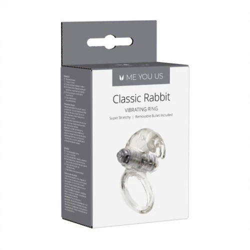Me You Us Classic Rabbit Cock Ring Transparant - Afbeelding 5
