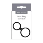 Me You Us Dual Ring Cock Ring Zwart - Afbeelding 3