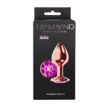 Metalen Buttplug - Diamond Collection - Amethyst Shine S Rose Gold - Afbeelding 3