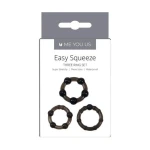 Me You Us Easy Squeeze Cock Ring Set Zwart - Afbeelding 3