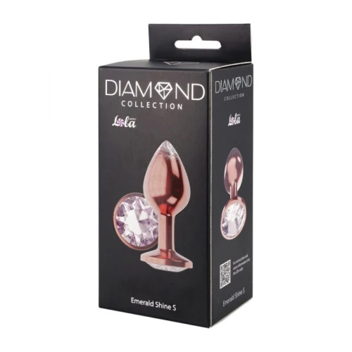 Metalen Buttplug - Diamond Collection - Moonstone Shine S Rose Gold - Afbeelding 2