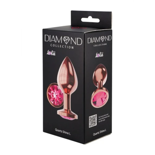 Metalen Buttplug - Diamond Collection - Quartz Shine L Rose Gold - Afbeelding 2