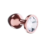 Metalen Buttplug - Diamond Collection - Moonstone Shine S Rose Gold