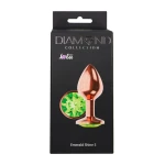 Metalen Buttplug - Diamond Collection - Emerald Shine S Rose Gold - Afbeelding 3
