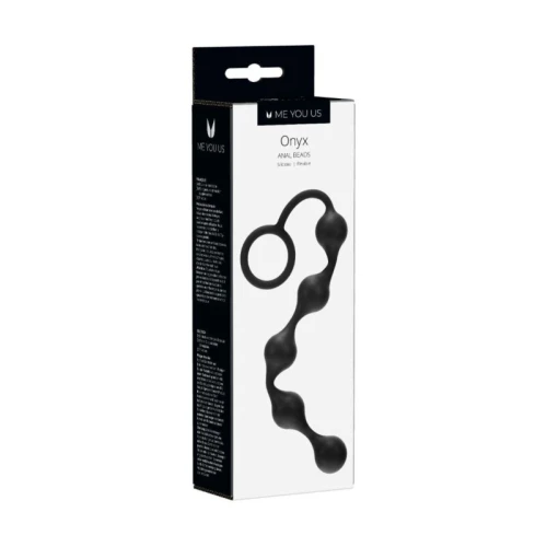 Me You Us Onyx Silicone Anal Beads Zwart - Afbeelding 2