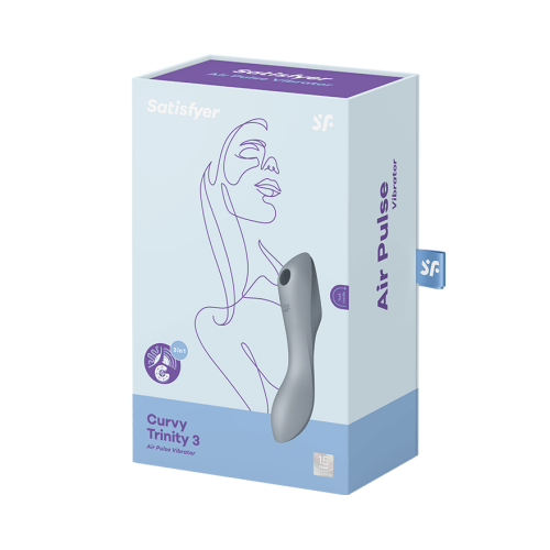 satisfyer curvy trinity 3 gray air pulse package