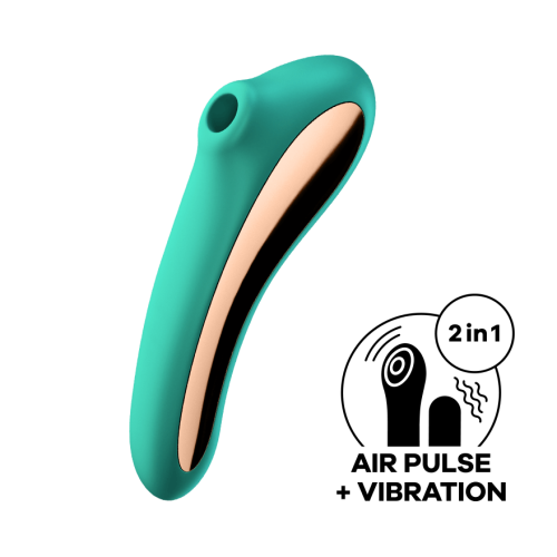 satisfyer dual kiss green airpulse vibrator first view