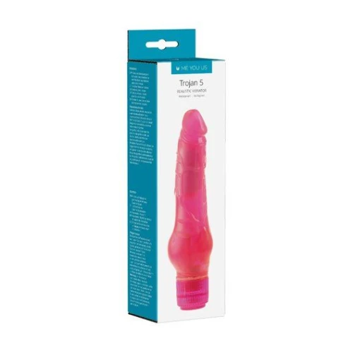Me You Us Trojan Realistic Vibrator Roze 5in - Afbeelding 2