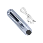 Vibrator - Strong Bullet Vibrator Zilver/Zwart USB 10 standen - Afbeelding 7