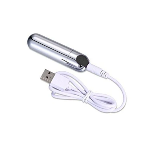 Vibrator - Strong Bullet Vibrator Zilver/Zwart USB 10 standen - Afbeelding 6