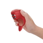 Vibrator - Silicone Ring Red USB 7 standen + Electro stim / remote control - Afbeelding 3