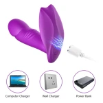 Stimulator - Silicone Panty Vibrator USB 7 standen / Heating / Impact standen - Afbeelding 5