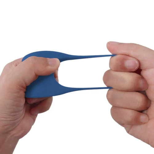 Vibrator - Silicone Ring Blue USB 7 standen + Electro stim / remote control - Afbeelding 7