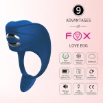 Vibrator - Silicone Ring Blue USB 7 standen + Electro stim / remote control - Afbeelding 3