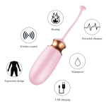 Remote Control Egg - Vibrating Silicone Love EGG USB 10 standen / Heating / Voice Control - Afbeelding 4