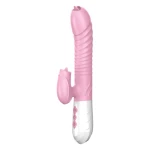 Vibrator - Silicone Vibrator USB 7 standen and Thrusting standen / Heating, - Roze
