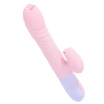 Vibrator - Silicone Vibrator USB 7 standen and Thrusting standen / Heating, - Roze - Afbeelding 8