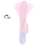 Vibrator - Silicone Vibrator USB 7 standen and Thrusting standen / Heating, - Roze - Afbeelding 7