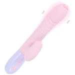 Vibrator - Silicone Vibrator USB 7 standen and Thrusting standen / Heating, - Roze - Afbeelding 6