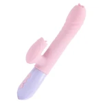 Vibrator - Silicone Vibrator USB 7 standen and Thrusting standen / Heating, - Roze - Afbeelding 5