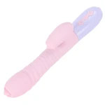 Vibrator - Silicone Vibrator USB 7 standen and Thrusting standen / Heating, - Roze - Afbeelding 4
