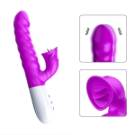 Vibrator - Silicone, Vibrator 7 standen and Heating Mode, Paars - Afbeelding 3