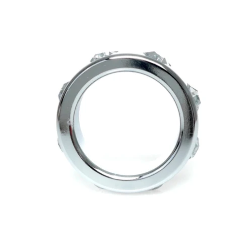 Boss Series - Metaal - Cockring - Penisring met Kristal Diamanten - Klein - Afbeelding 2