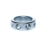 Boss Series - Metaal - Cockring - Penisring met Kristal Diamanten - Klein - Afbeelding 4