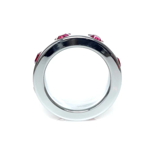Boss Series - Metaal - Cockring - Penisring met Roze Diamanten - Middel - Afbeelding 2